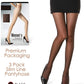 3 Pairs Women's Sheer Tights - 20D Control Top Pantyhose with Reinforced Toes