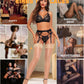 Women's Lace Top Thigh High Sheer Stockings Antiskid Silicone Ultra Shimmery Pantyhose