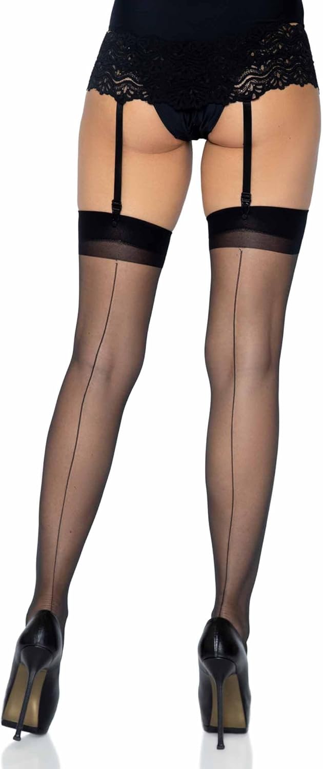Women's Sheer Lace Top Thigh High Stockings