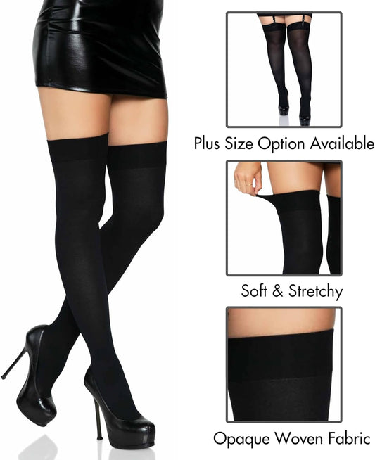 Women's Solid Hue Thigh Highs