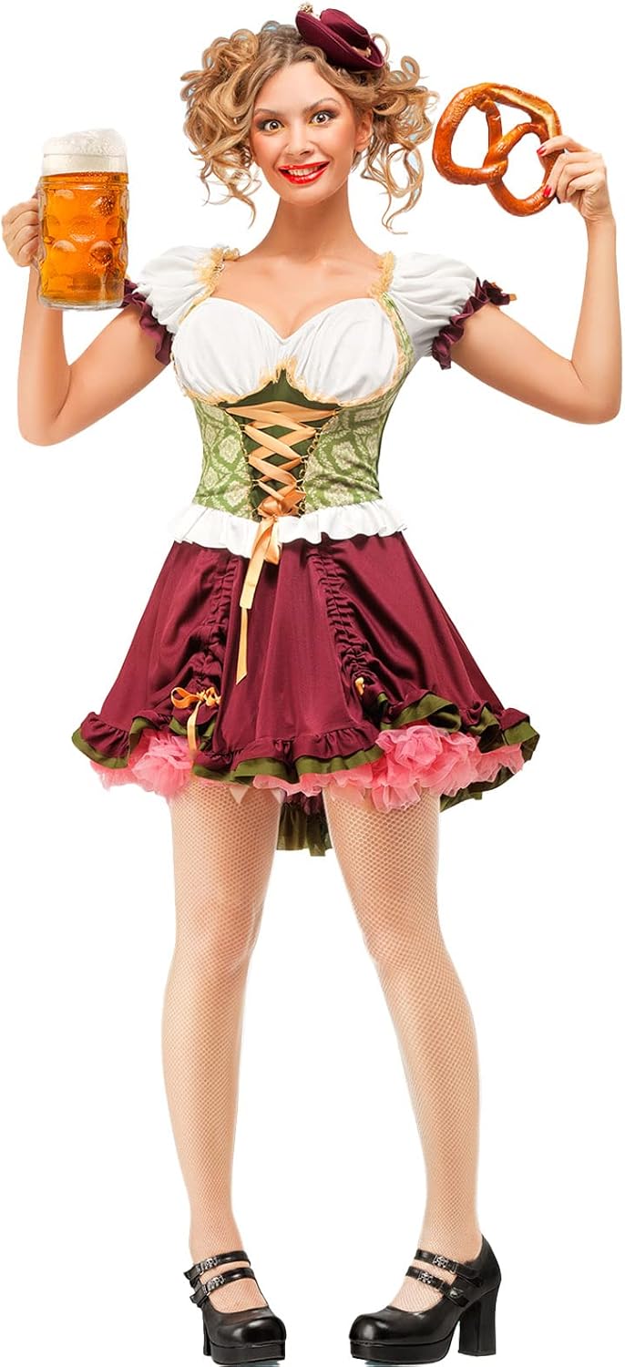2 Pairs Thigh High Fishnet Stockings Lace Bow Suspenders Hold up Halloween Stockings for Women
