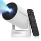 Mini Projector with WiFi and Bluetooth, Built-in App,1080P Supported Portable Movie Projector, 130" Display Home Theater Video Projector, Compatible with TV Stick, HDMI, USB, Smartphone, and Laptop