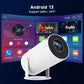 Mini Projector with WiFi and Bluetooth, Built-in App,1080P Supported Portable Movie Projector, 130" Display Home Theater Video Projector, Compatible with TV Stick, HDMI, USB, Smartphone, and Laptop