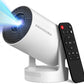 Mini Projector with WiFi and Bluetooth, Built-in App,1080P Supported Portable Movie Projector, 130" Display Home Theater Video Projector, Compatible with TV Stick, HDMI, USB, Smartphone, and Laptop