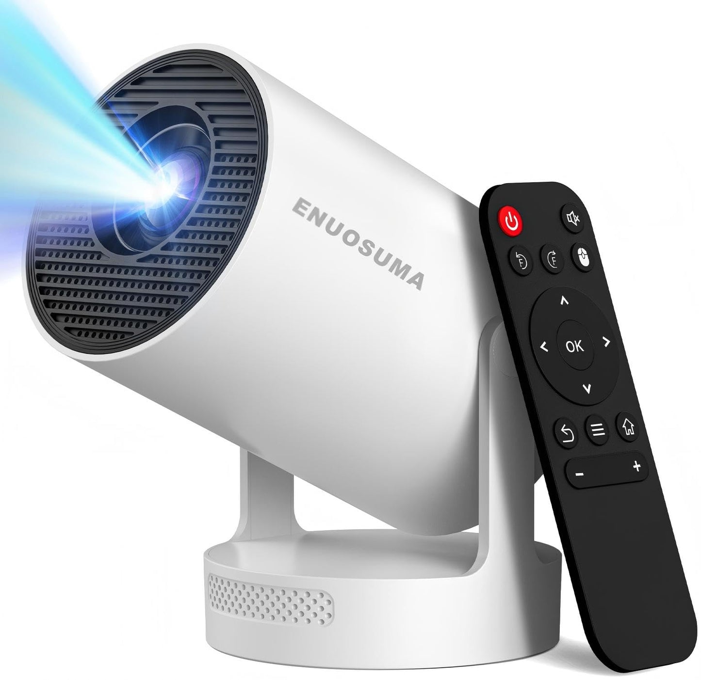 Mini Projector with WiFi and Bluetooth, Built-in App,1080P Supported Portable Movie Projector, 130" Display Home Theater Video Projector, Compatible with TV Stick, HDMI, USB, Smartphone, and Laptop