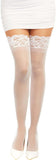 Women's Sheer Thigh High Pantyhose, Hosiery, Nylons,Stockings with Comfort Lace Top Anti-Slip Silicone Elastic Band