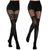 Womens Faux Thigh High Fishnet Stockings Stitching Opaque Pantyhose Mock Over the Knee Goth Striped Suspender Tights