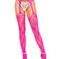 Women's Fishnet Stockings - Sexy Thigh-High Lace Garter Belt Pantyhose, Perfect for Party and Halloween Wear