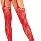 Women's Fishnet Stockings - Sexy Thigh-High Lace Garter Belt Pantyhose, Perfect for Party and Halloween Wear