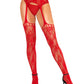 Women's Fishnet Stockings - Sexy Thigh-High Lace Garter Belt Pantyhose, Perfect for Party and Halloween Wear
