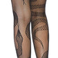 Women's Plus Size Fishnets, Stretchy Net Patterned Tights for Women with Designs