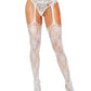 Women's Fishnet Stockings - Sexy Thigh-High Lace Garter Belt Pantyhose, Perfect for Party and Halloween Wear