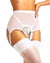 sofsy Premium High-Waist Mesh Garter Belt | 6-Strap Suspender Lingerie for Women's Thigh High Stockings with Metal Clips