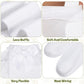 3 Pairs Knee High Socks for Women Lace Ruffle Knee High Sock with Bow White Kawaii Lolita Stocking for Ladies Girls