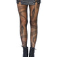 Women's Plus Size Fishnets, Stretchy Net Patterned Tights for Women with Designs