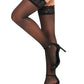 Women's Lace Top Thigh High Sheer Stockings Antiskid Silicone Ultra Shimmery Pantyhose