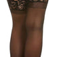 Women's Sheer Thigh High Pantyhose, Hosiery, Nylons,Stockings with Comfort Lace Top Anti-Slip Silicone Elastic Band