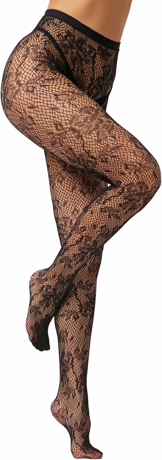 High Waist Fishnet Tights, Thigh High Suspender Stockings