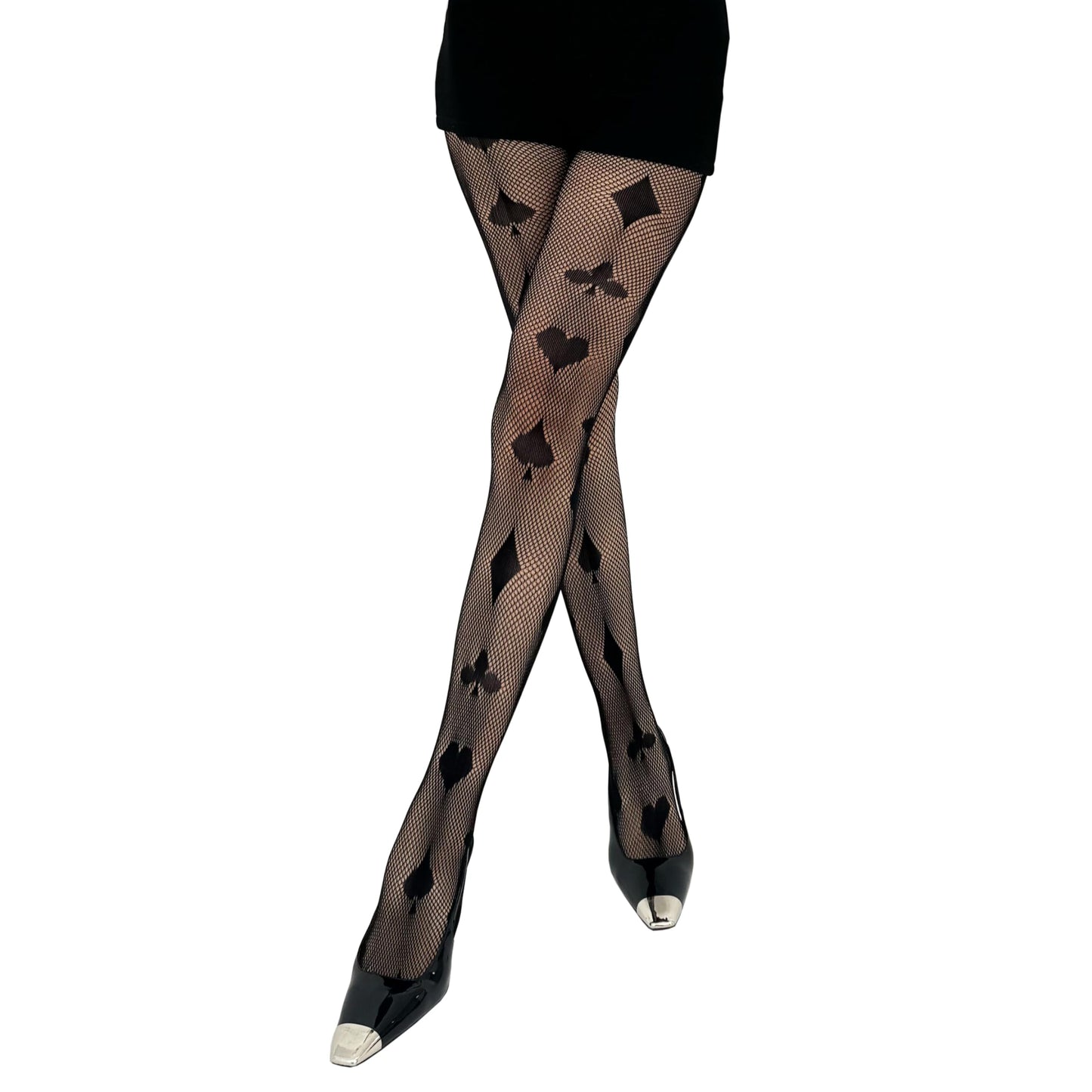 High Waist Fishnet Tights, Thigh High Suspender Stockings