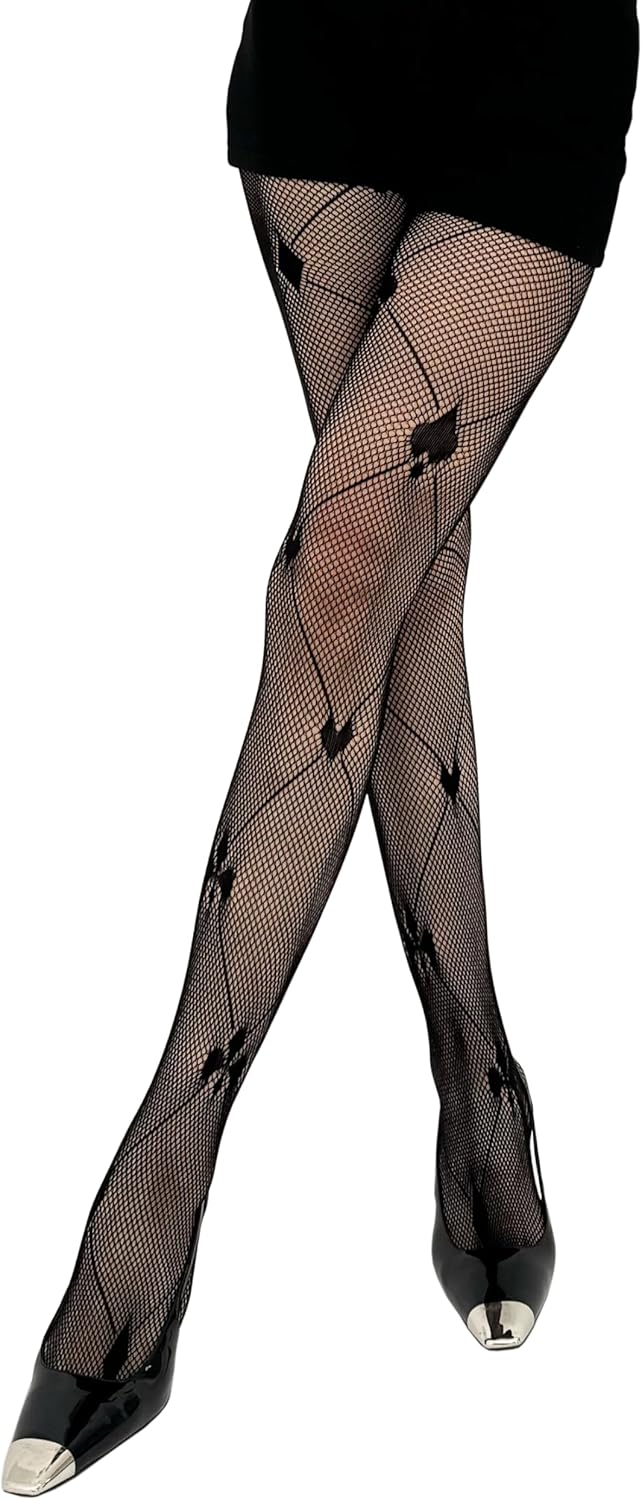 High Waist Fishnet Tights, Thigh High Suspender Stockings