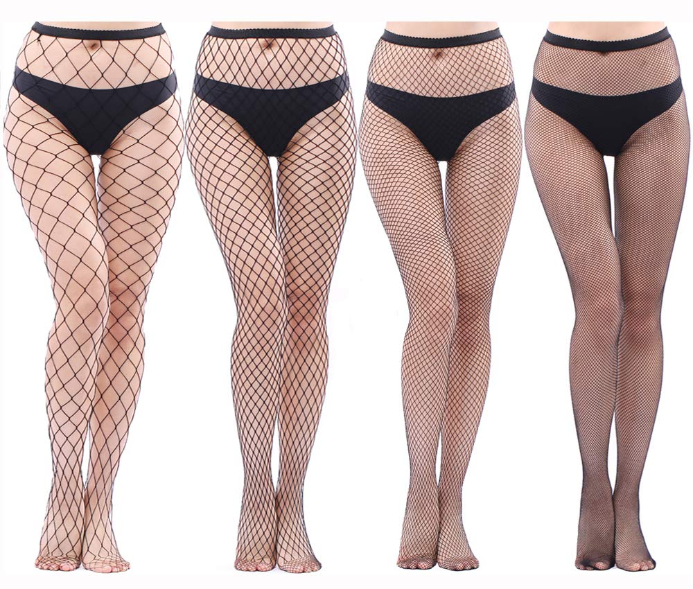 High Waist Fishnet Tights, Thigh High Suspender Stockings