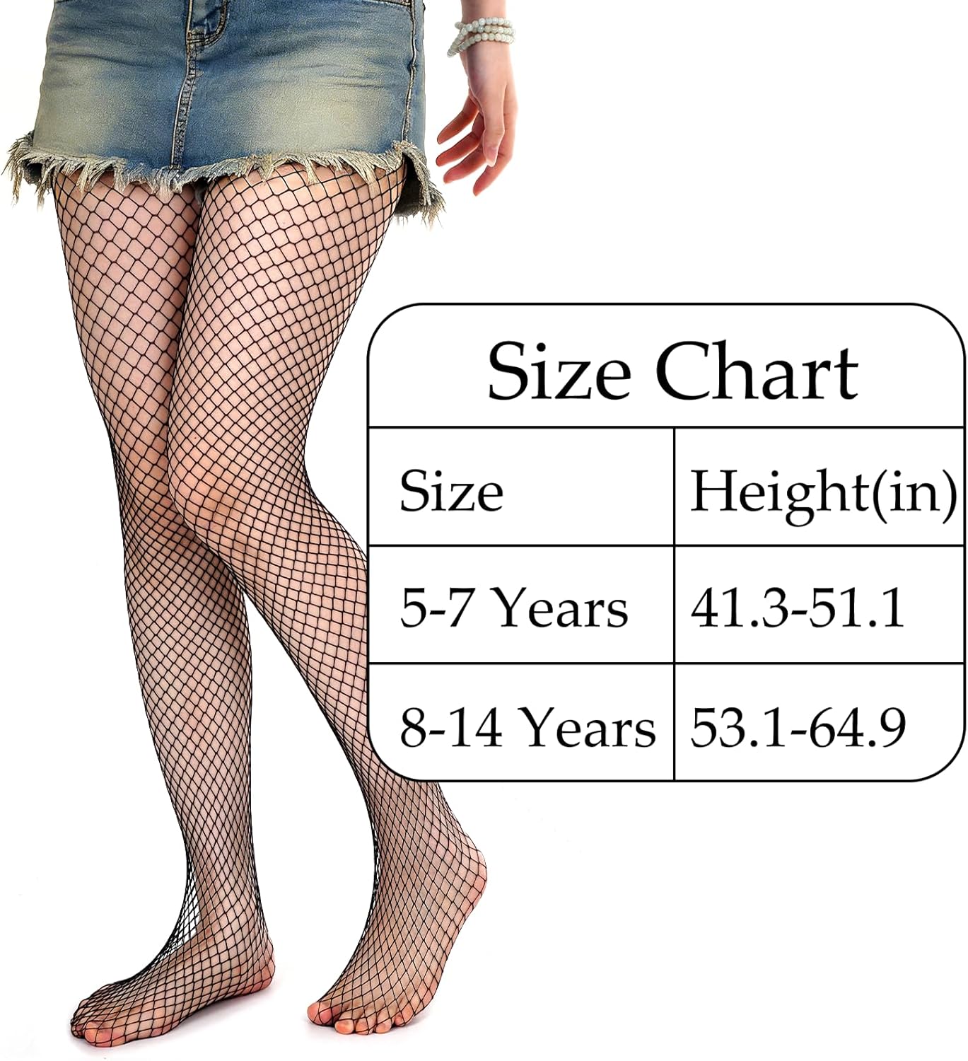 Girls Fishnet Stockings Kids High Waist Mesh Tights for Dress Girls Costume Accessories