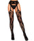 Women's Fishnet Stockings - Sexy Thigh-High Lace Garter Belt Pantyhose, Perfect for Party and Halloween Wear