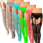 6 Pairs Fishnet Stockings for Women Plus Size Thigh-high Tights Stockings Suspender Pantyhose Garter Belts