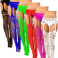 6 Pairs Fishnet Stockings for Women Plus Size Thigh-high Tights Stockings Suspender Pantyhose Garter Belts