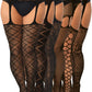 6 Pairs Fishnet Stockings for Women Plus Size Thigh-high Tights Stockings Suspender Pantyhose Garter Belts