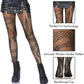 Women's Plus Size Fishnets, Stretchy Net Patterned Tights for Women with Designs