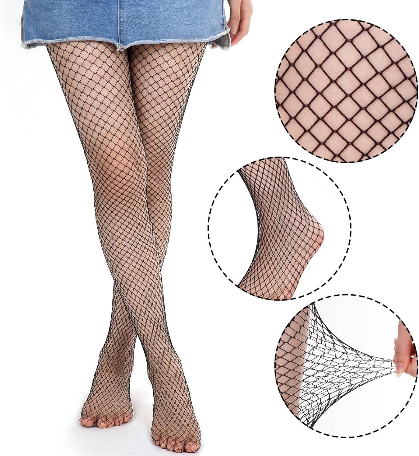 Girls Fishnet Stockings Kids High Waist Mesh Tights for Dress Girls Costume Accessories