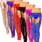 6 Pairs Fishnet Stockings for Women Plus Size Thigh-high Tights Stockings Suspender Pantyhose Garter Belts