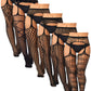 6 Pairs Fishnet Stockings for Women Plus Size Thigh-high Tights Stockings Suspender Pantyhose Garter Belts