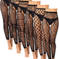 6 Pairs Fishnet Stockings for Women Plus Size Thigh-high Tights Stockings Suspender Pantyhose Garter Belts